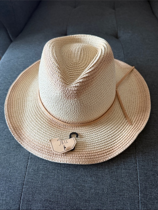 Accessories - Straw Sun Hat with Thin Band - Natural Beige